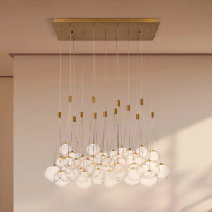 Colgante LED Cosmo Clear 59W IP20 Dorada - Luz cálida <b>146154</b>