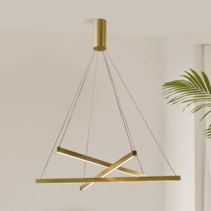 Colgante Geométrica LED 44W IP20 Dorada - Luz cálida <b>146163</b>