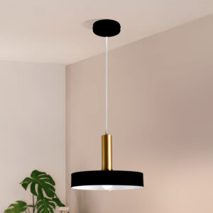 Colgante Beta Máx.40W socket E27 IP20 Negro/Dorado <b>146515</b>