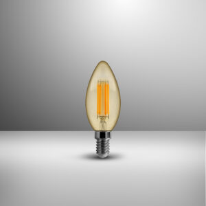 Foco vintage vela C35 LED 5W socket E14 IP20 Ambar - Luz cálida <b>146678</b>