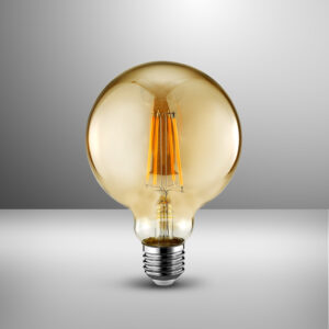 Foco vintage globo G125 7W socket E27 Ambar - Luz cálida <b>146683</b>