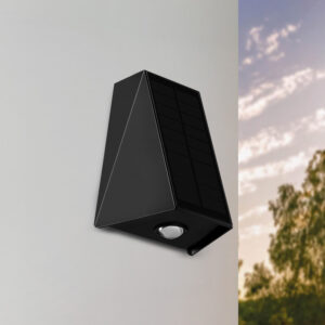 Aplique con panel solar LED 0.4W IP54 Negro - Luz cálida <b>147418</b>