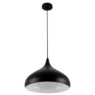 LAMPARA COLGANTE E27 MAX. 60W KISS NEGRA &nbsp;145902