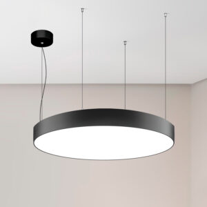 Panel circular suspendido 80W 9200Lm Negro - 3 Tonos de Luz cálida/neutra/fría - 148595