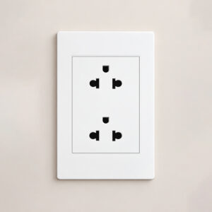 Tomacorriente doble universal (2P+T) VETRIX blanco 16A/250V <b>148770</b>