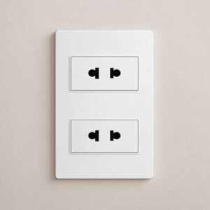 Tomacorriente doble universal (2P) VETRIX blanco 16A/250V <b>148771</b>