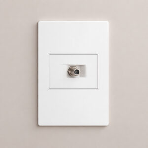Toma coaxial TV VETRIX blanco 75 Ohm <b>148774</b>
