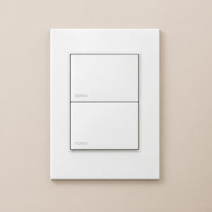 Interruptor 3 vías doble VOLTARE blanco 10AX/250V <b>148785</b>
