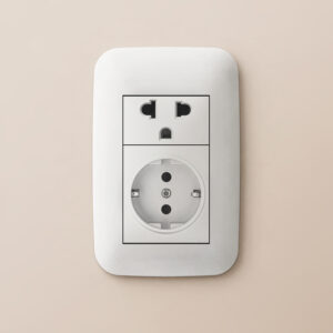 Tomacorriente Schuko + tomacorriente universal (2P+T) VISTA blanco 16A/250V <b>148870</b>
